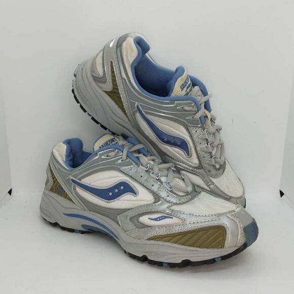 Saucony Grid Aura TR Women's Pre-owned Gray/Light Blue Running Sneakers - sz. 9M - Picture 1 of 5